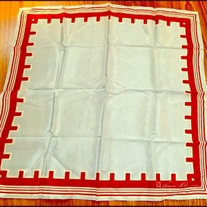 Anne Klein designer vintage 100% silk scarf